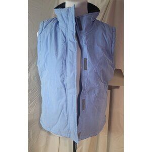 ZeroXposur Fleece Lined Vest Women Med Full Zip Up Blue Pockets Stain Resistant